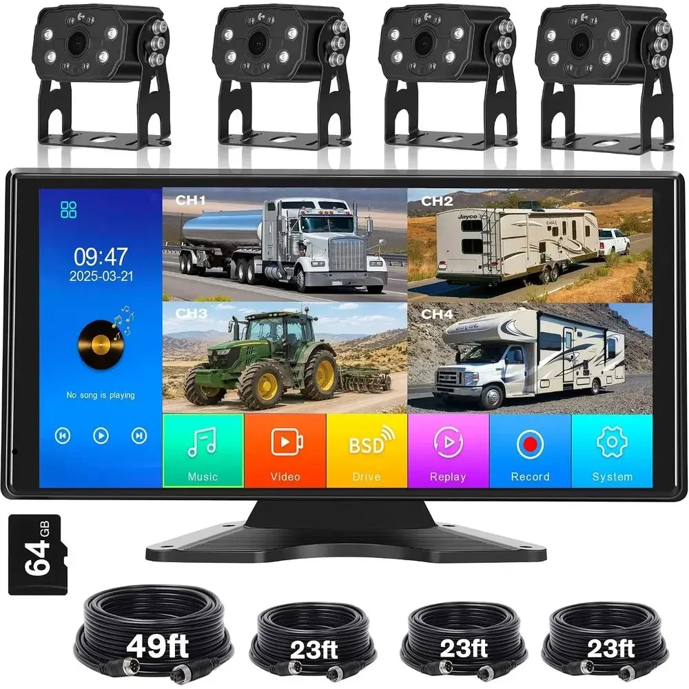 Cameras - Truck RV Backup Camera System, 10.36''