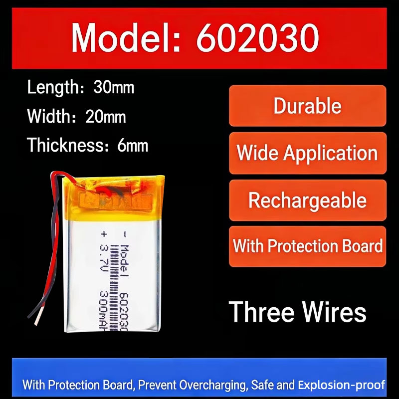 3.7V 300mAh 602030 Lithium Bat - Smartwatches recension och pris