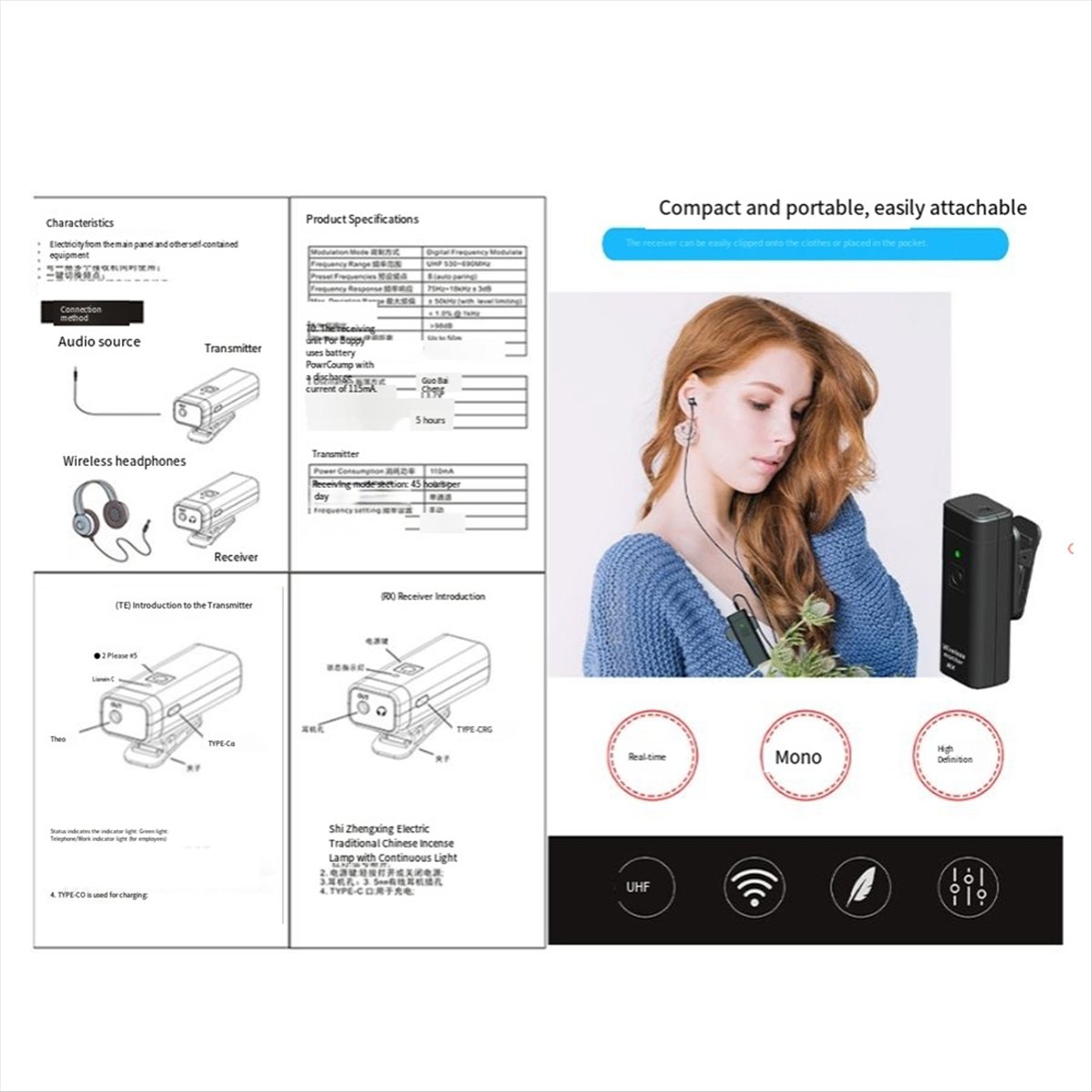 ONGE Wireless Earphone Monitor - In Ear Monitors For Singers recension och pris