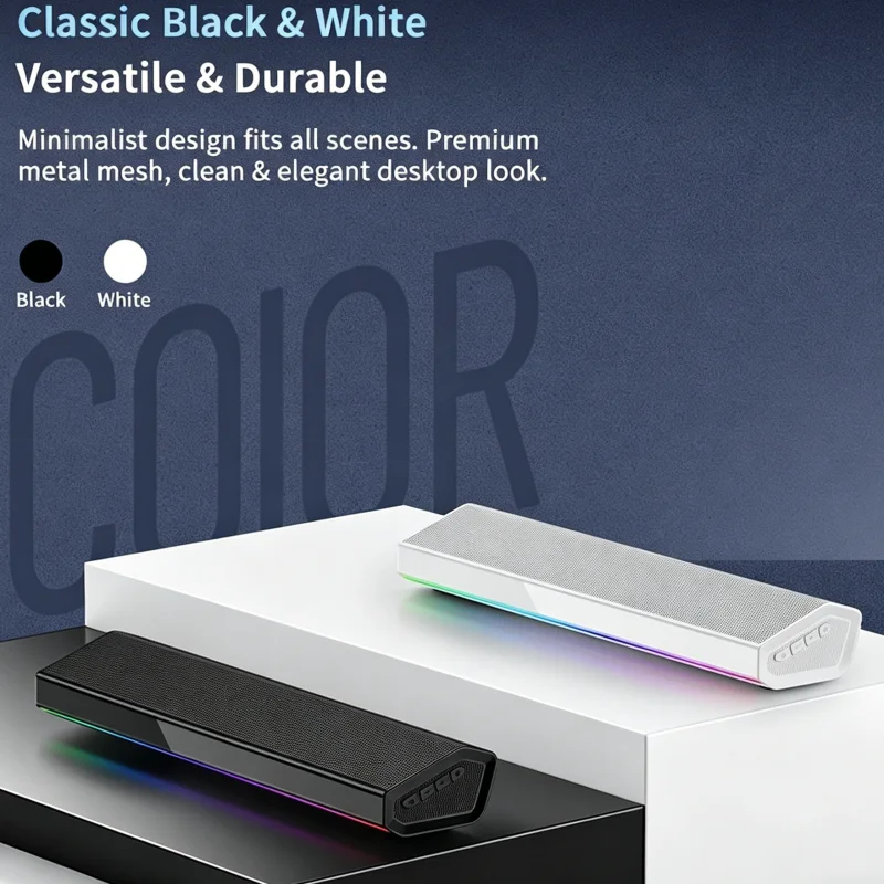 Bluetooth 5.4 Speaker RGB Ligh - Rgb Computer Soundbar For Pc recension och pris