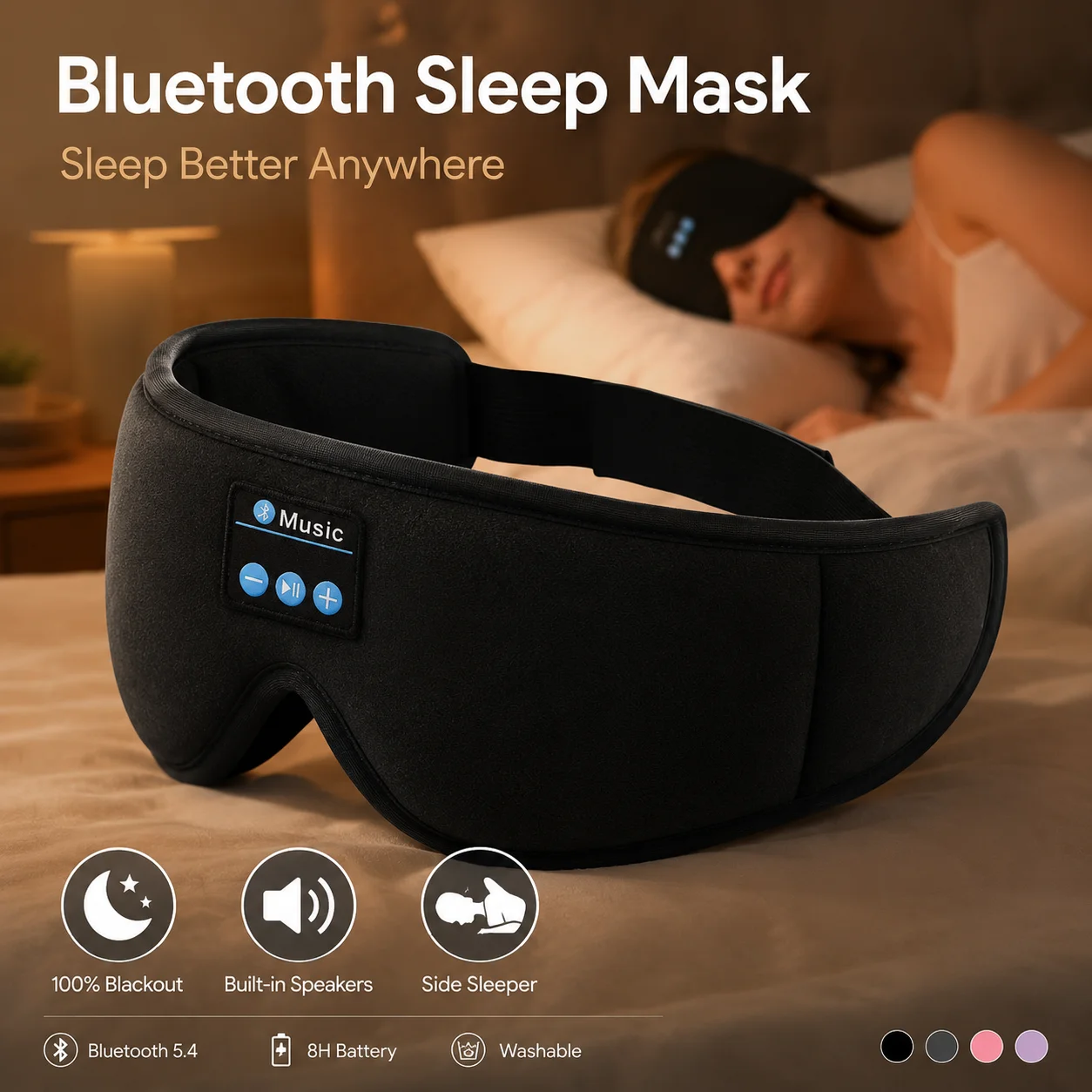 Wireless Sleep Headphones Eye  - Sleep Mask Headphones Bluetooth recension och pris