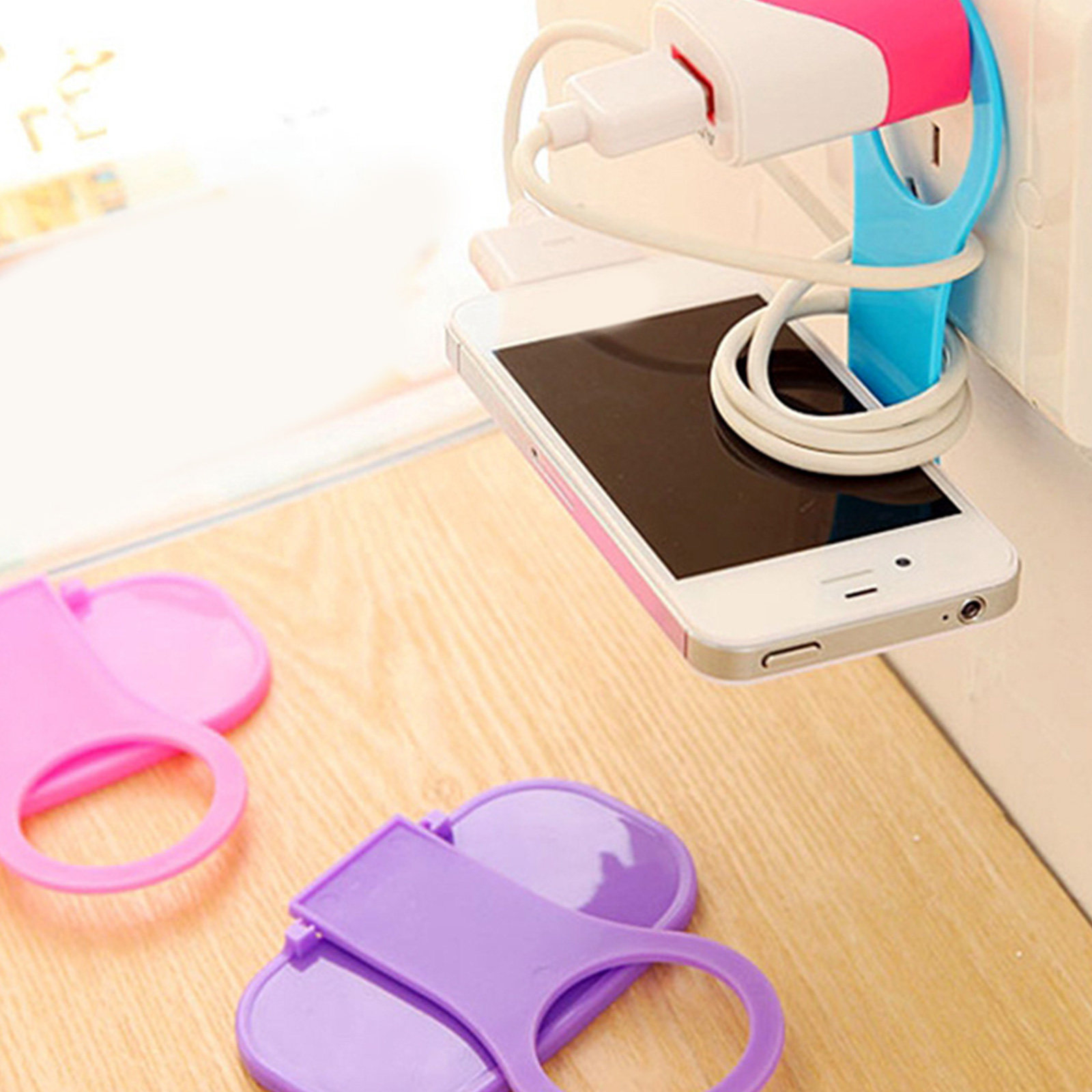 8Pcs Folding Wall Phone Hook L - Tablets recension och pris