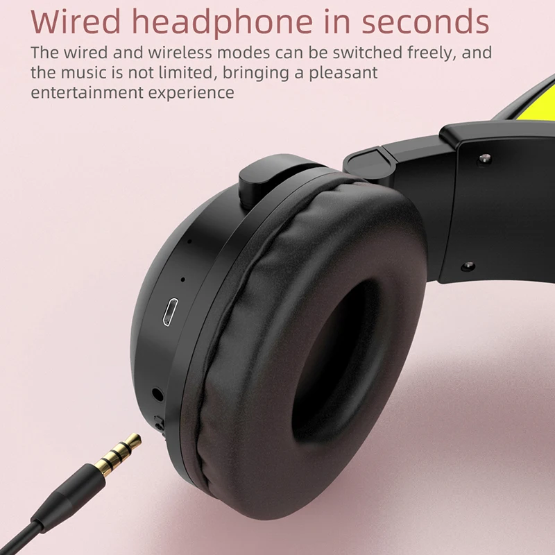 ZW068 Bluetooth Headphones LED - Cat Ear Bluetooth Headset Led recension och pris