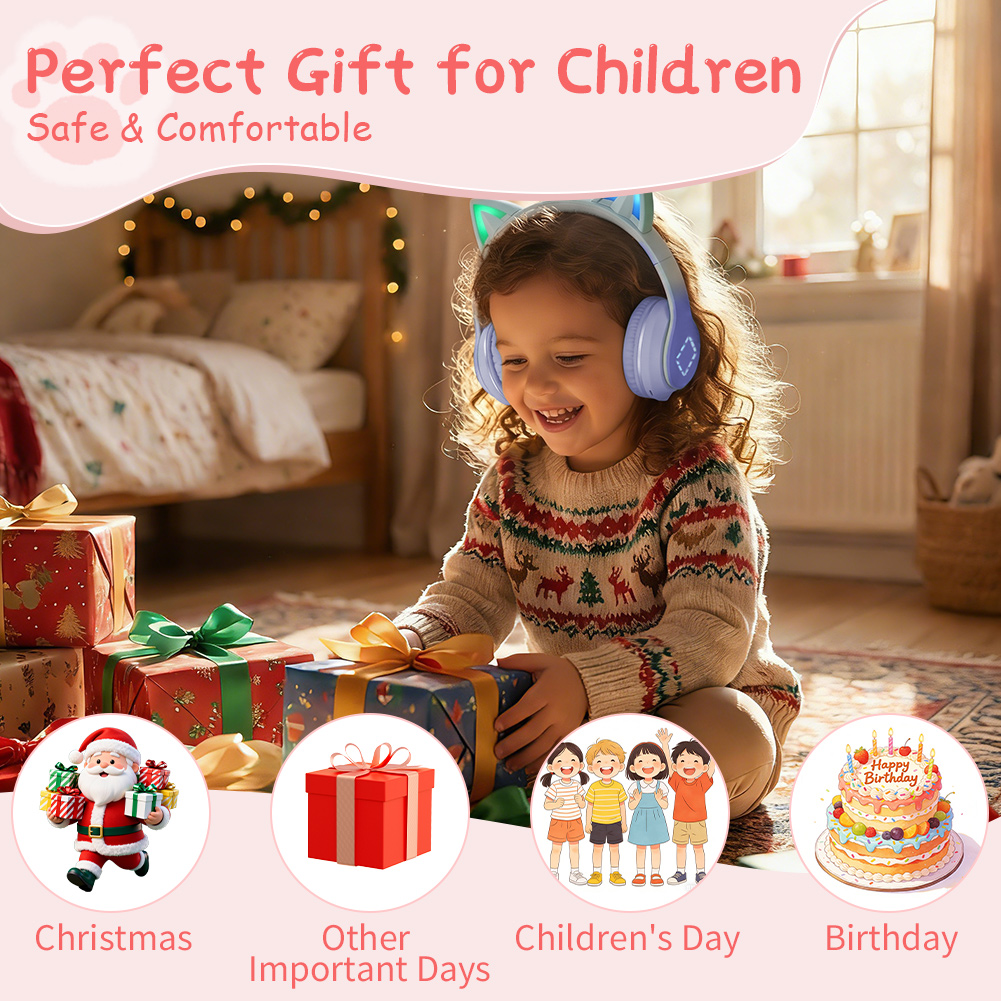 Lovely Kawaii Cat Ear Wireless - Cat Ear Bluetooth Headset Led recension och pris