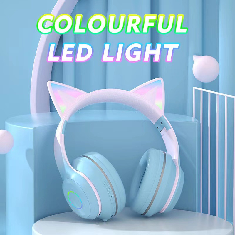 New Best Selling Head-Mounted  - Cat Ear Bluetooth Headset Led recension och pris