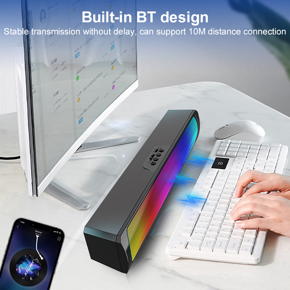 Portable Computer Sound Bar Sp - Rgb Computer Soundbar For Pc recension och pris