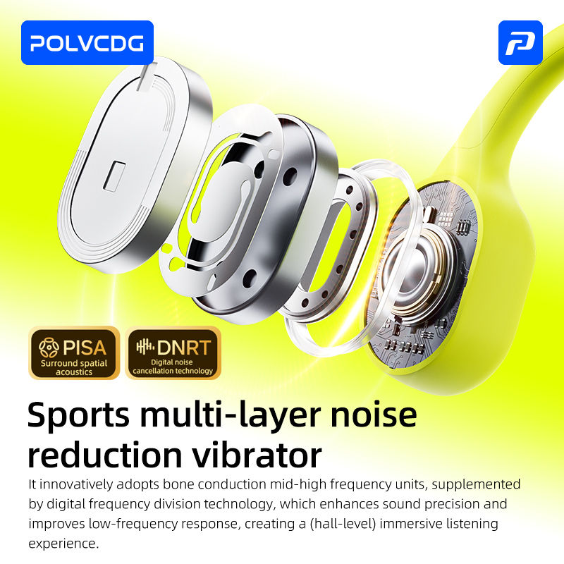 POLVCDG 8G Memory Bone-Conduct - Bone Conduction Running Headphones recension och pris